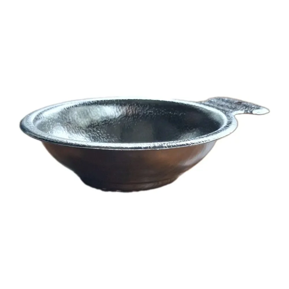 Vintage Hammered Aluminum Fruit Juice Strainer Bowl Made In USA Farmhouse